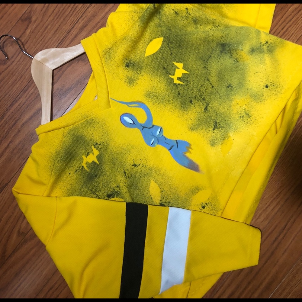 Custom painted cropped jersey